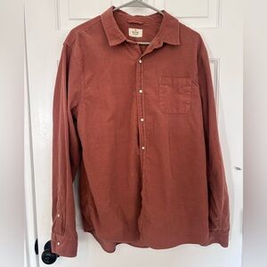Marine Layer Men's Terracotta Button Down Shirt